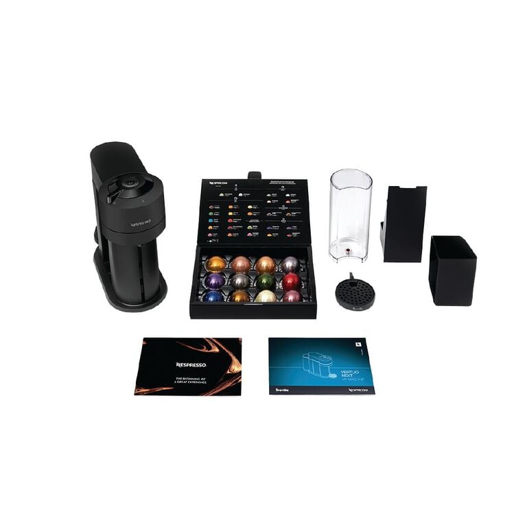 Nespresso Vertuo Next Breville Coffee Machine Bundle with Aeroccino Frother Matte Black