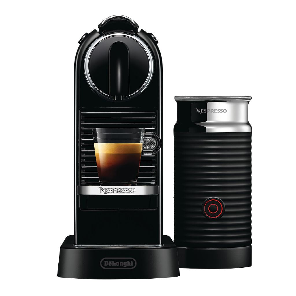 Nespresso CitiZ&Milk Espresso Coffee Maker, Integrated Aeroccino Milk Frother, DeLonghi Black