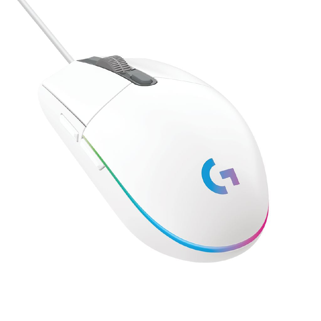 Logitech G203 LIGHTSYNC RGB Gaming Mouse White - High Performance 8K DPI Sensor
