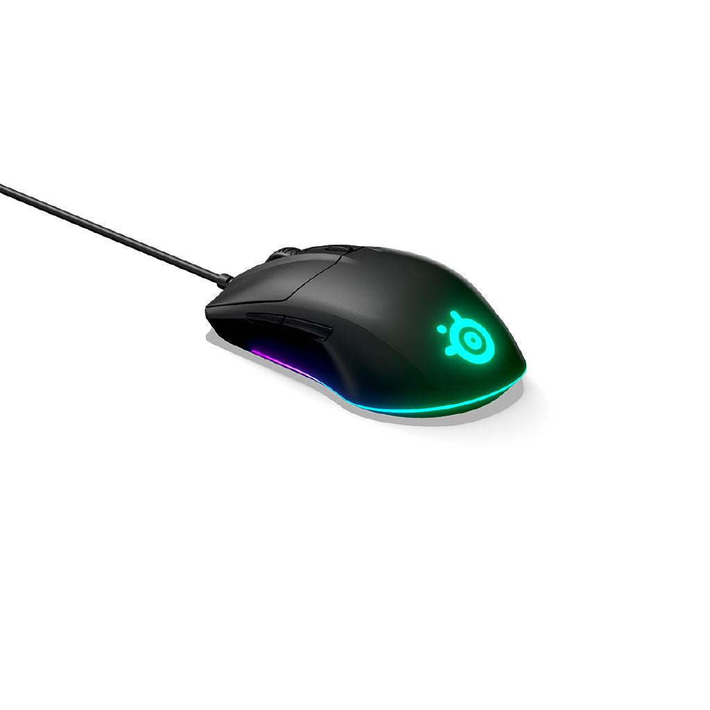 SteelSeries Rival 3 Gaming Mouse: Precision Optical Sensor, Durable Switches, RGB Lighting