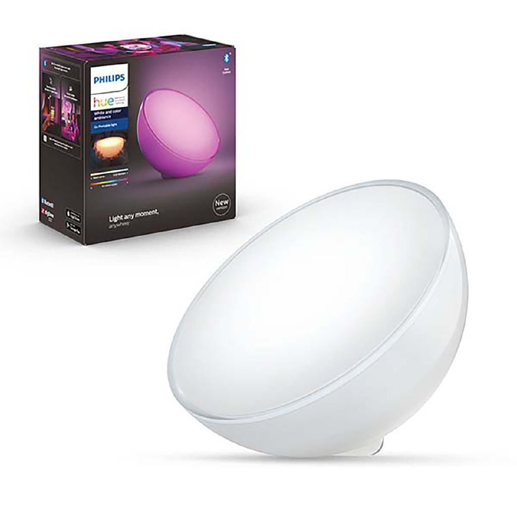 Philips Hue Go V2 Portable Smart LED Table Lamp, 16 Million Colors, White