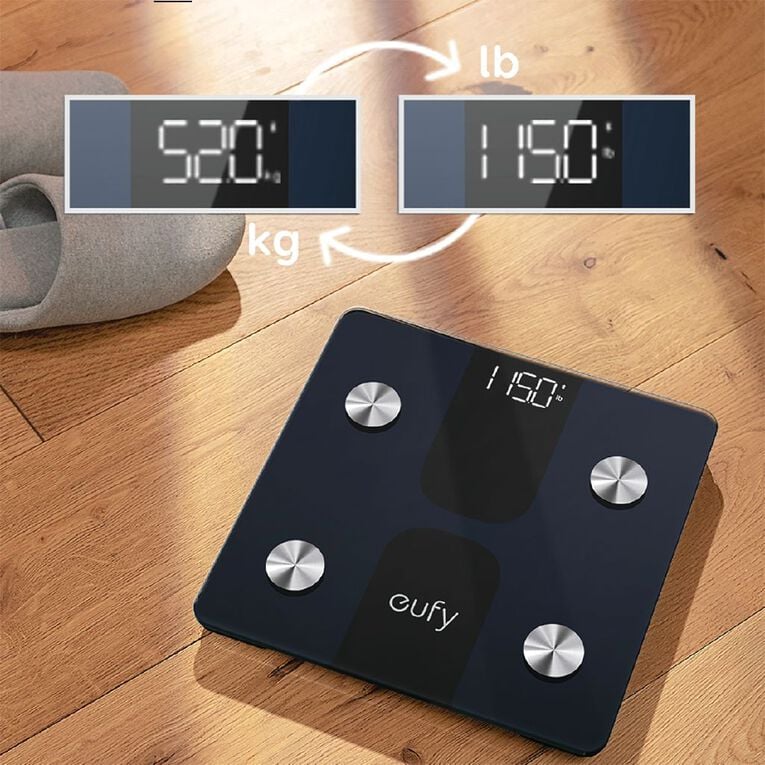 Eufy Smart Scale C1 Black - Bluetooth Body Composition Analyzer with LED Display