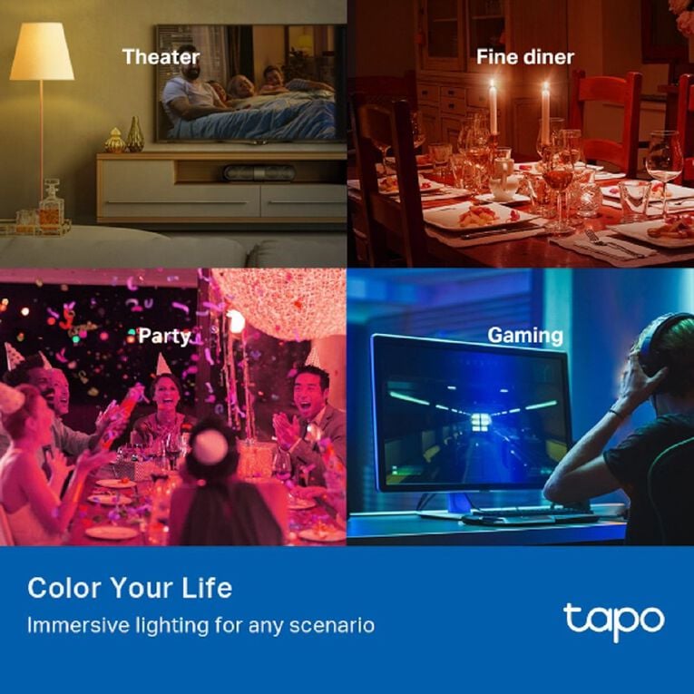 TP-Link Tapo L530B Smart Wi-Fi Multicolour LED Bulb B22 Dimmable Voice Control