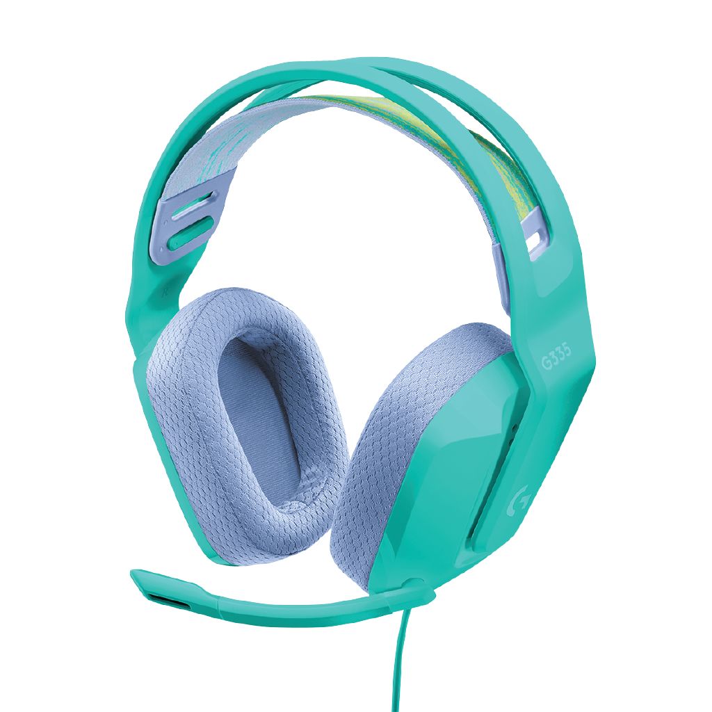 Lightweight Logitech G335 Wired Gaming Headset Mint for Ultimate Comfort