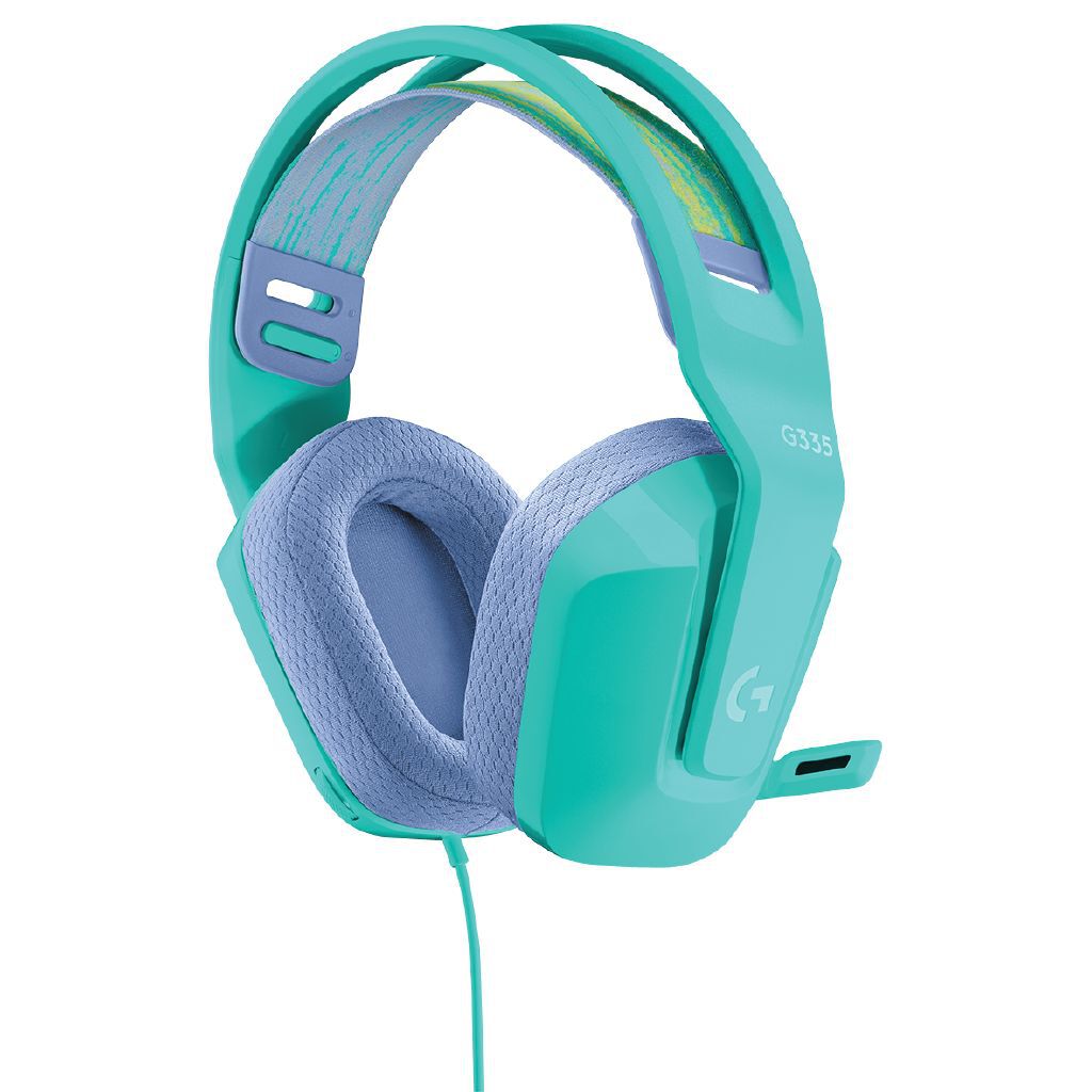 Lightweight Logitech G335 Wired Gaming Headset Mint for Ultimate Comfort