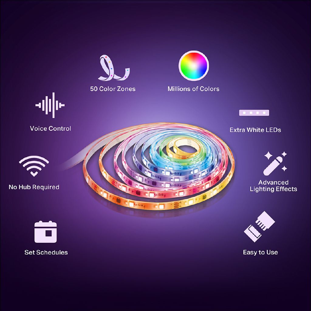 TP-Link Tapo L930 16.4ft Smart Wi-Fi Multicolour LED Light Strip with HomeKit