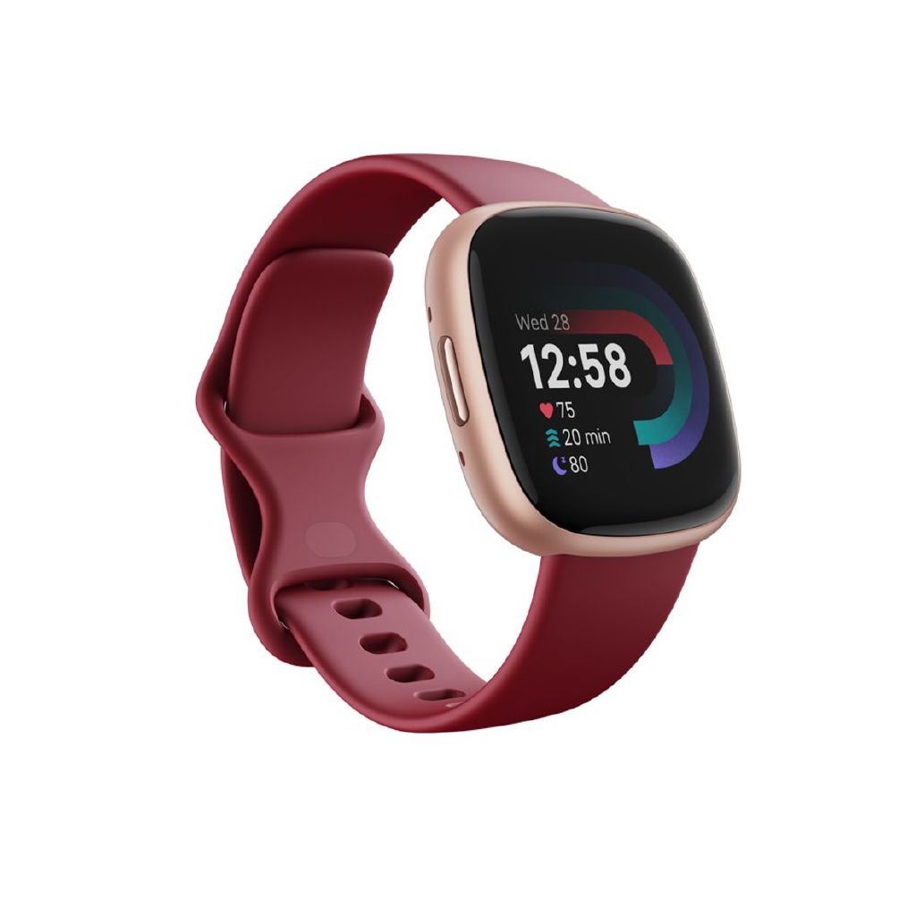 Fitbit Versa 4 Beet Copper Rose: Advanced Lightweight Fitness & Health Smartwatch