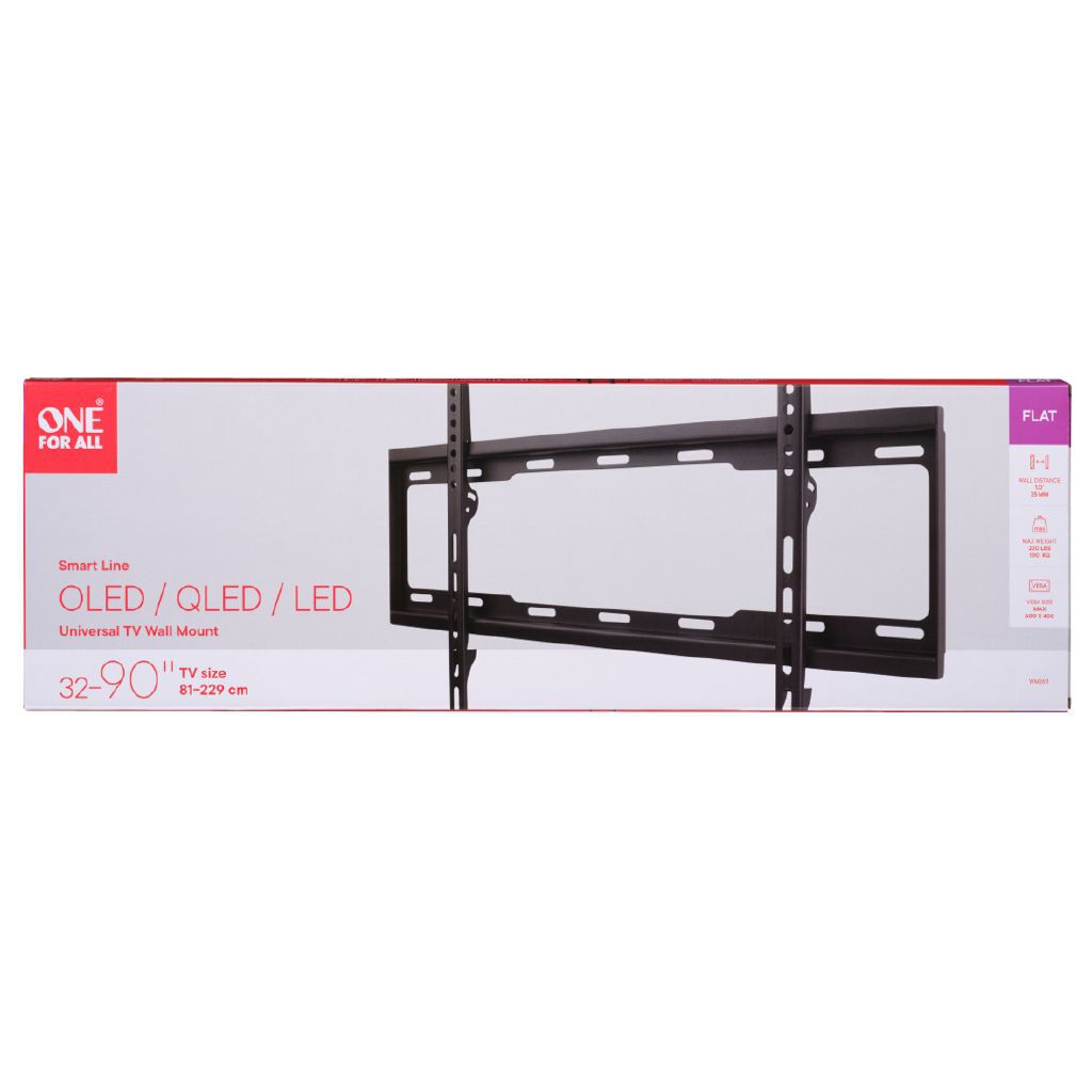 Universal Flat TV Wall Mount for 32-90 Inch Screens, 220lb Capacity