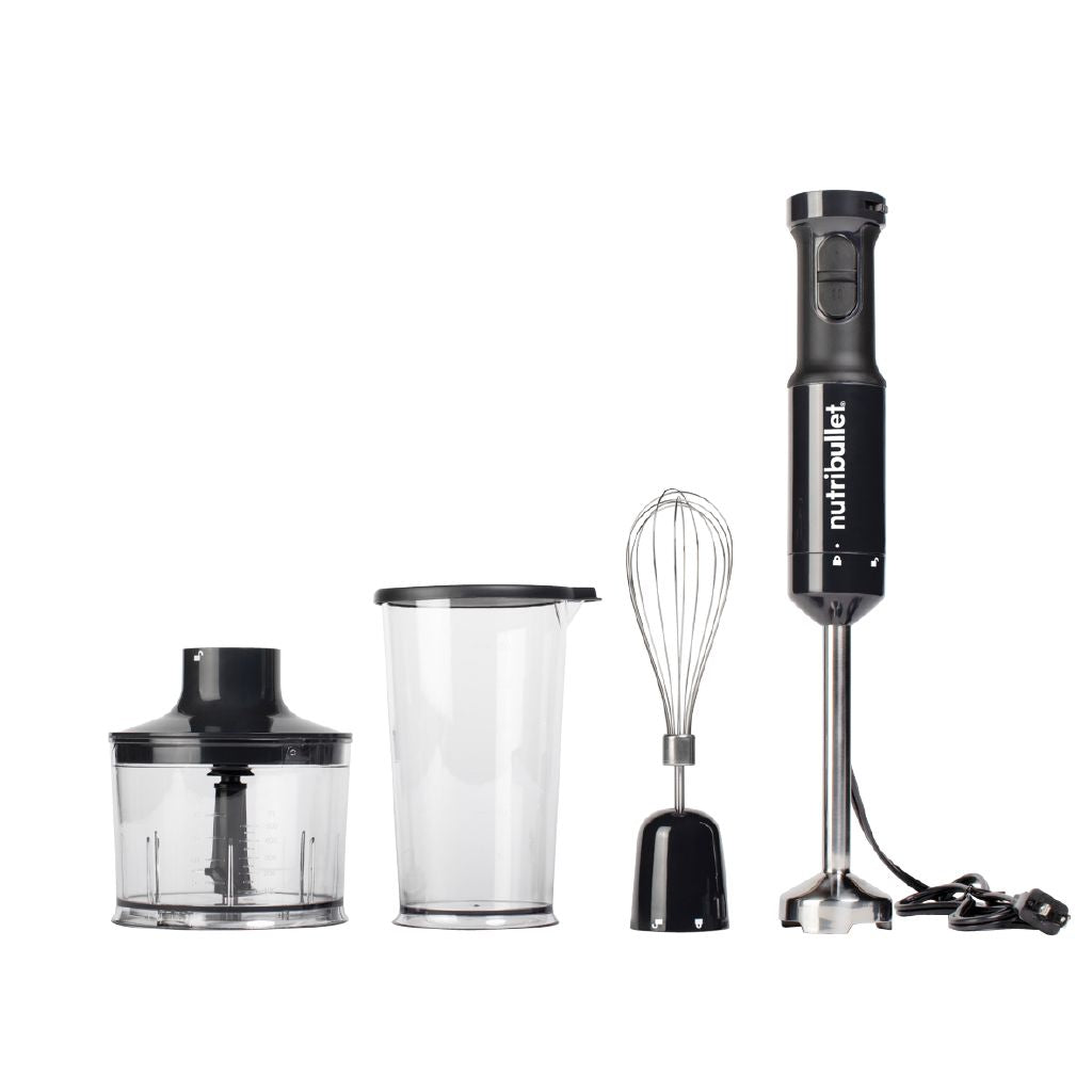 Nutribullet Immersion Hand Blender: Powerful 800W, Variable Speed, Whisk, Chopping Bowl