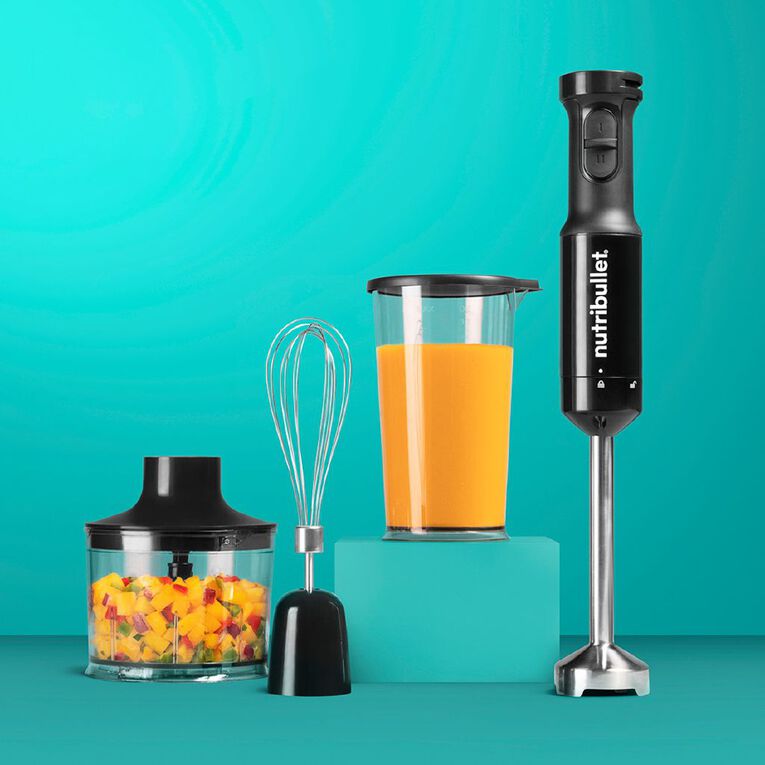Nutribullet Immersion Hand Blender: Powerful 800W, Variable Speed, Whisk, Chopping Bowl