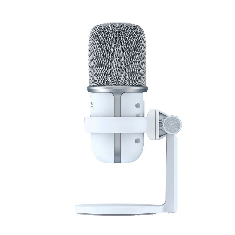 HyperX SoloCast White USB Microphone: High-Quality Audio for Streamers & Gamers