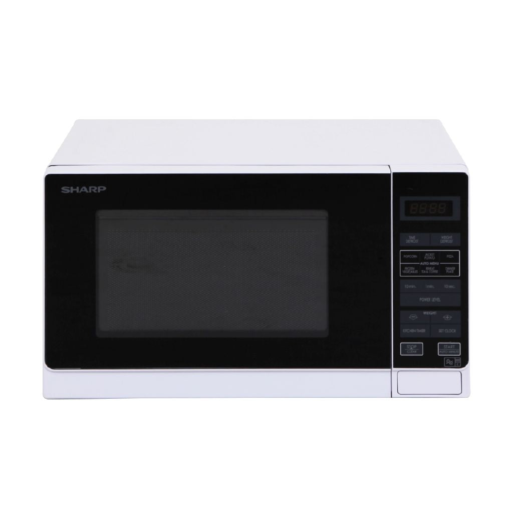 Sharp 20L 750W Compact White Microwave Oven with 8 Auto Menus