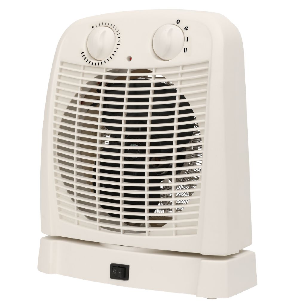 Sheffield Compact Oscillating Fan Heater with Adjustable Thermostat and Safety