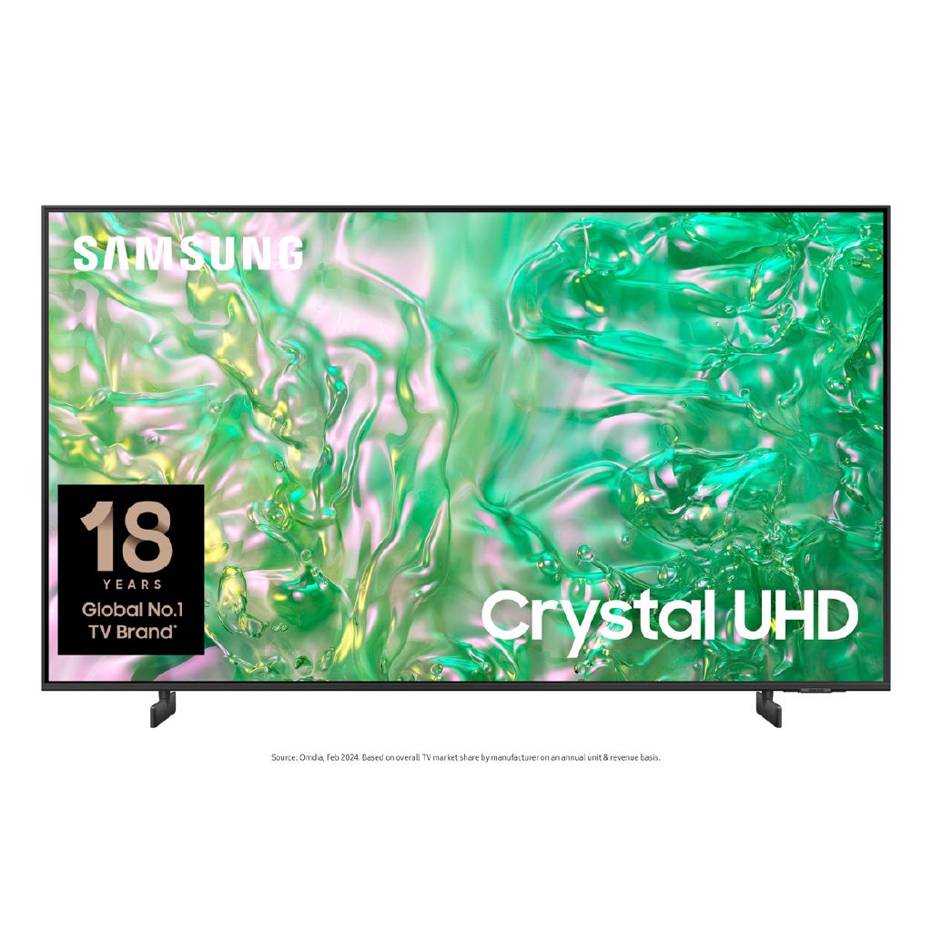 Samsung 43-inch DU8000 Crystal 4K UHD Smart TV (2024) with Dynamic Color