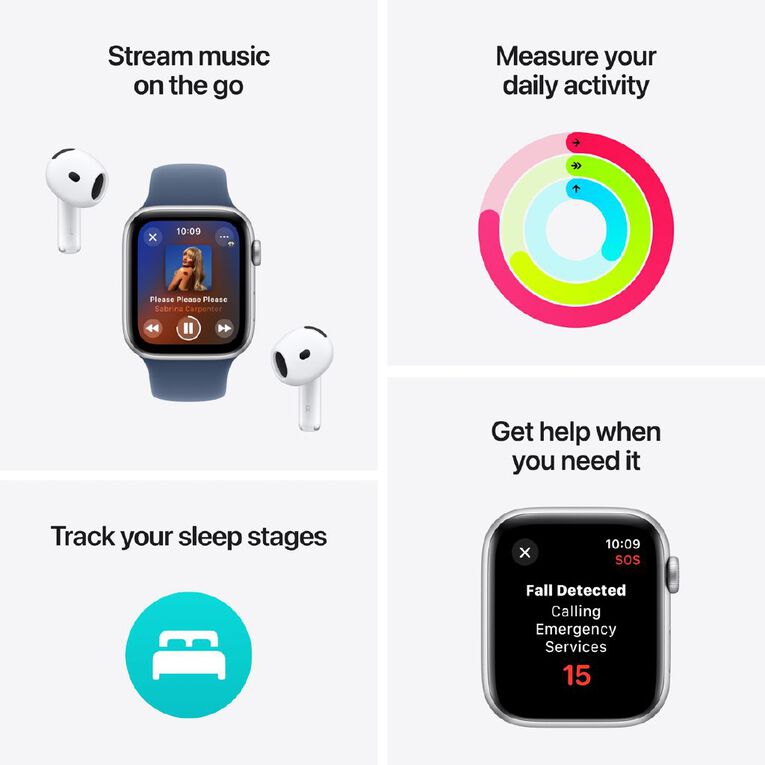 Advanced Apple Watch SE GPS 40mm Starlight Aluminum Case Sport Band