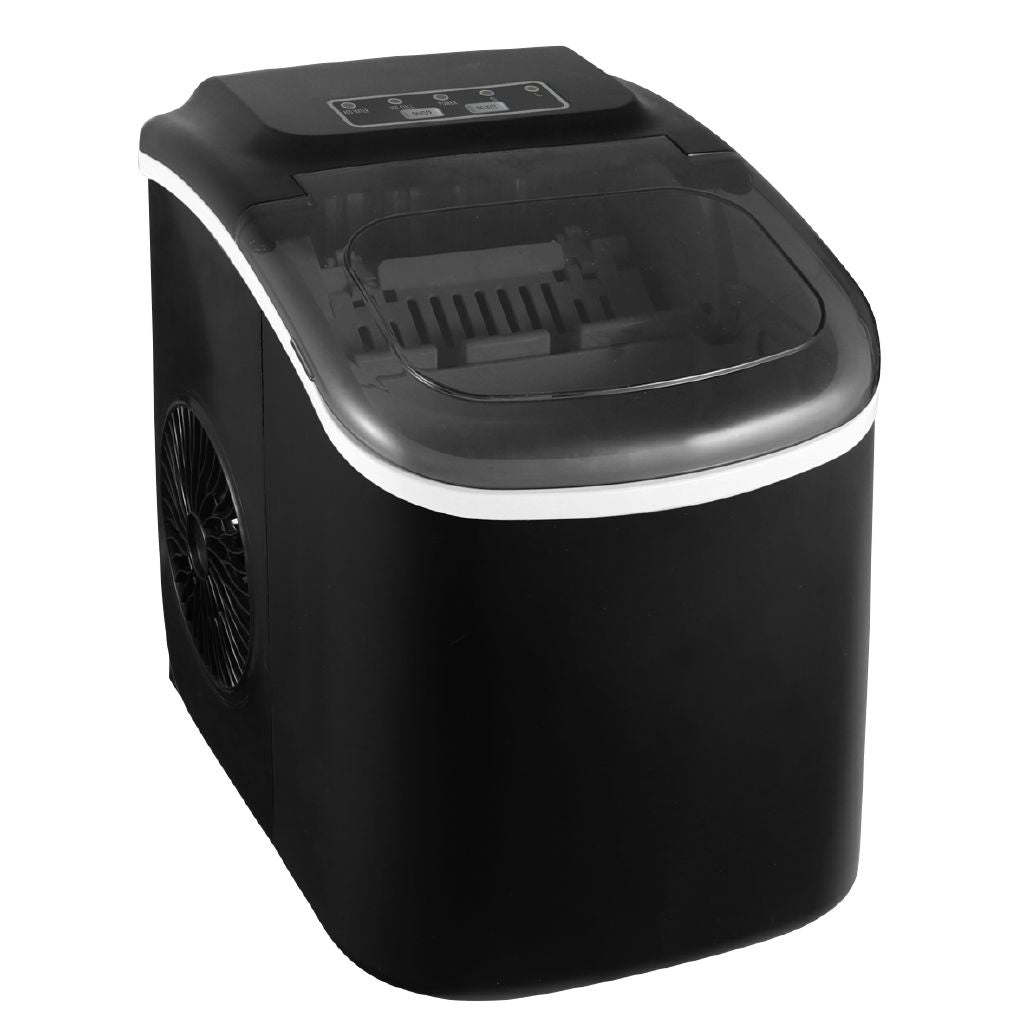 Sheffield Fast Benchtop Ice Maker - Efficient Compressor, Bullet Ice, Two Sizes, Black
