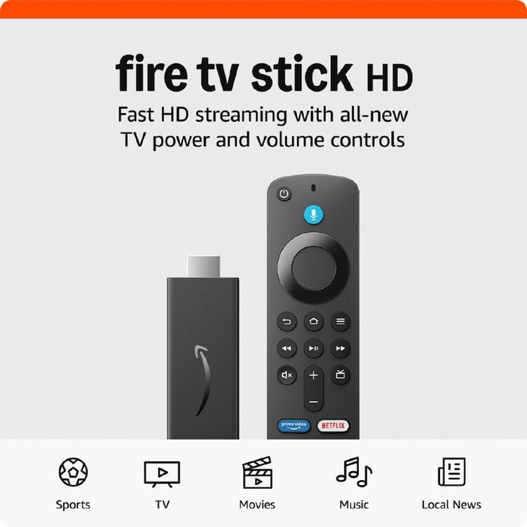 Amazon Fire TV Stick HD: Smart Streaming Media Player with Alexa Remote