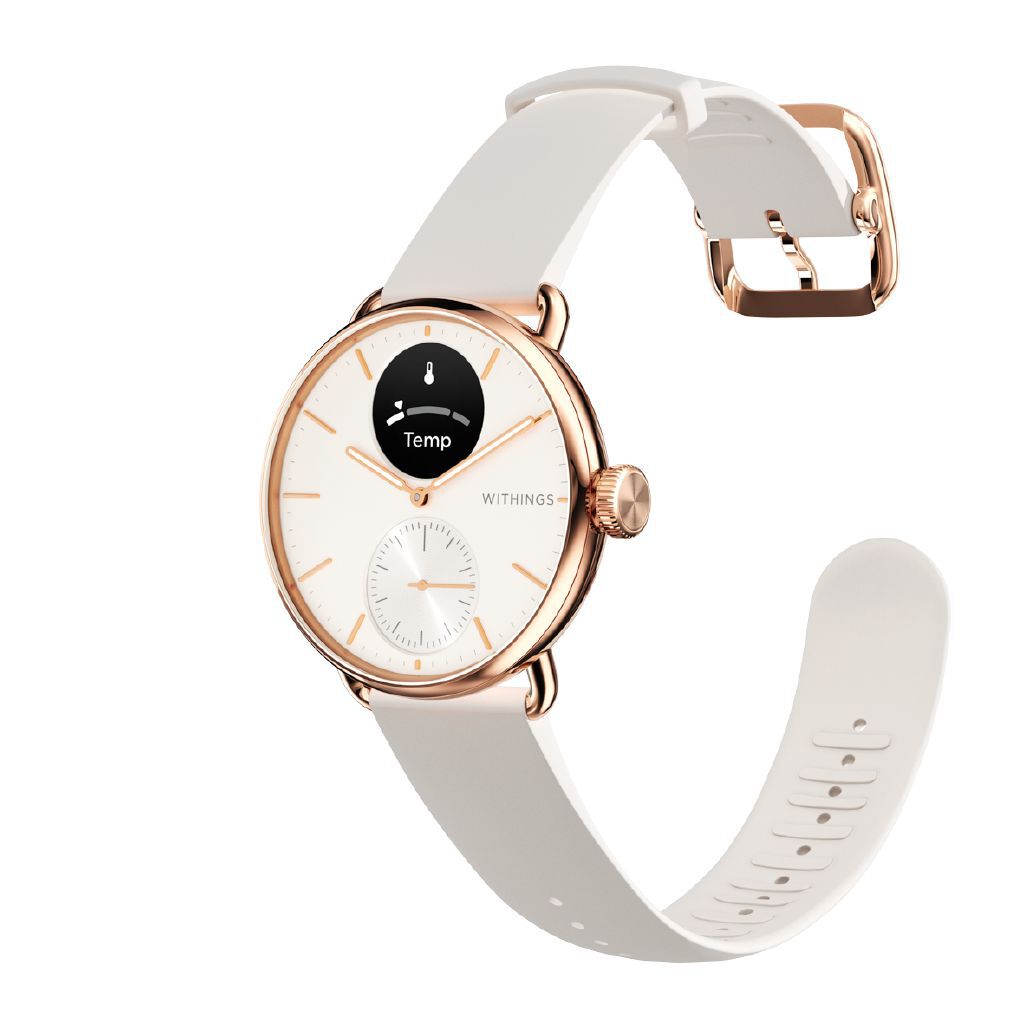 Withings Scanwatch 2: Advanced 38mm Rose Gold Hybrid Smartwatch for Health Tracking