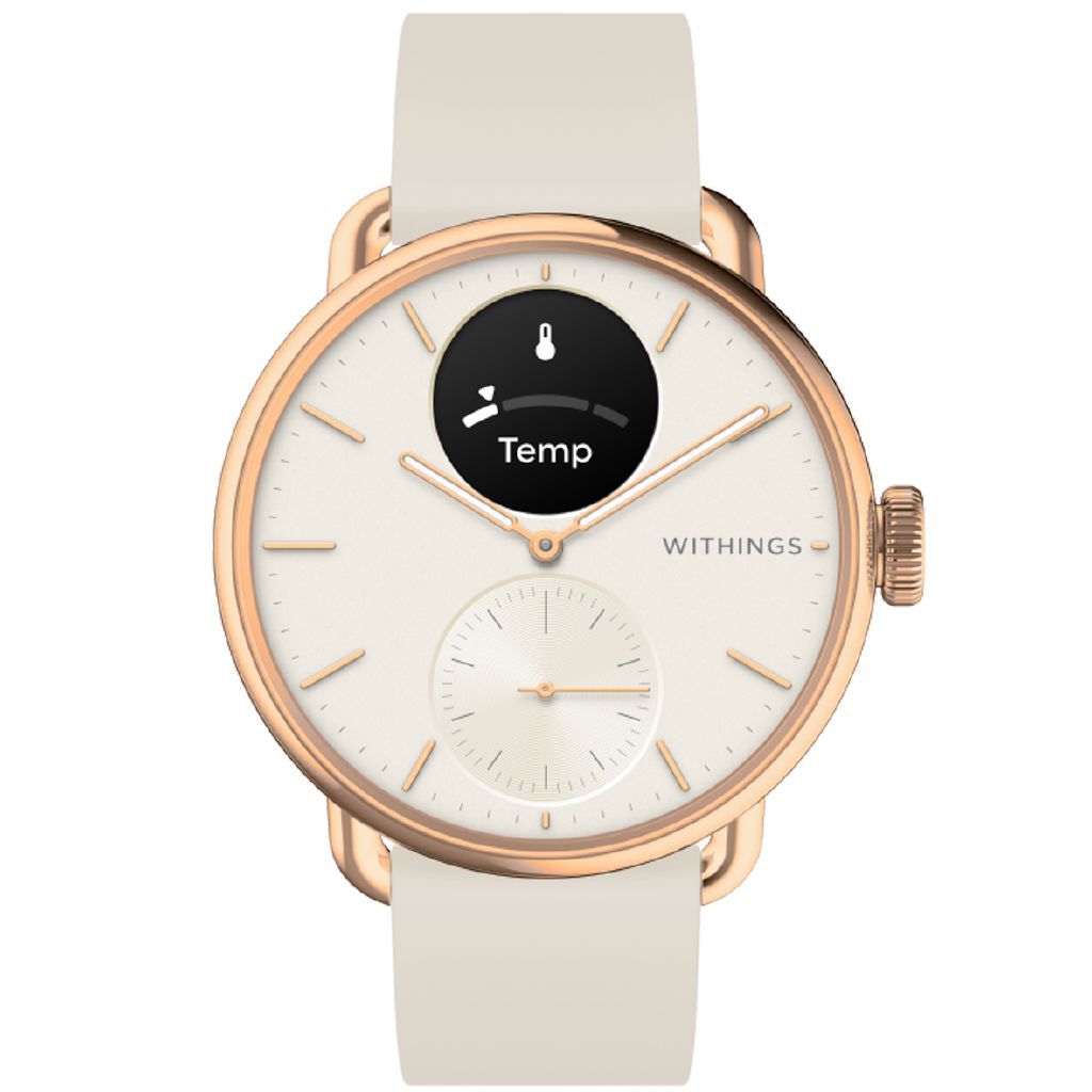 Withings Scanwatch 2: Advanced 38mm Rose Gold Hybrid Smartwatch for Health Tracking