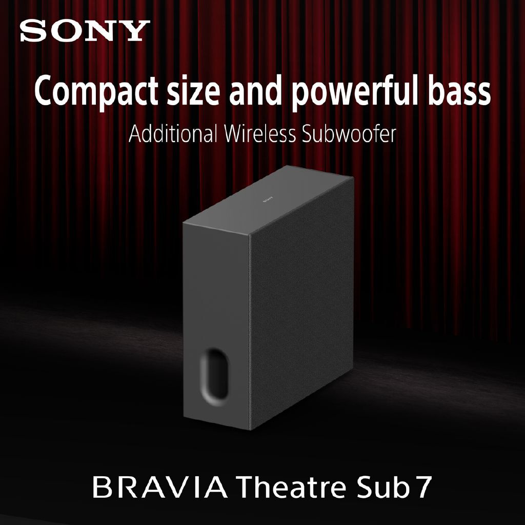 Sony Theatre Sub 7 Compact Wireless Subwoofer for Immersive Powerful Bass