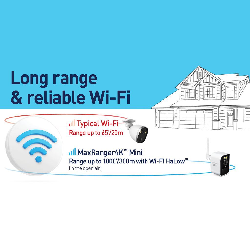 Swann MaxRanger4K Mini Wireless 4K Security System 2-Camera Kit