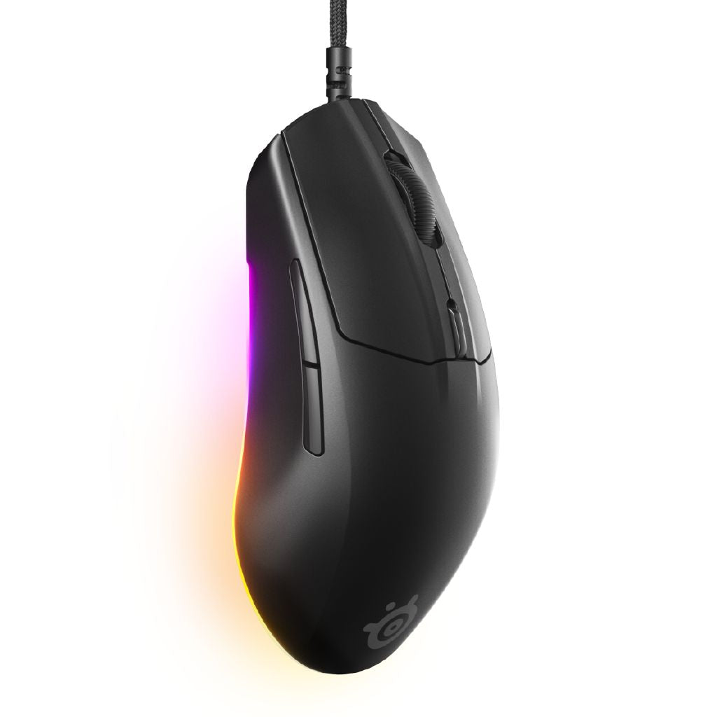 SteelSeries Rival 3 Gen 2 Wired Gaming Mouse: Lightweight, 8.5K DPI, RGB Lighting