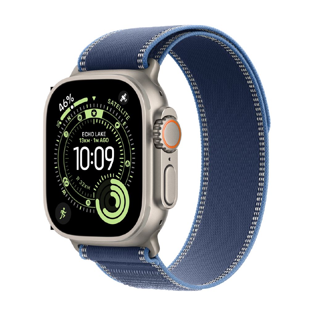 Apple Watch Ultra 3 Cellular 49mm Natural Titanium GPS Smartwatch Blue Trail Loop