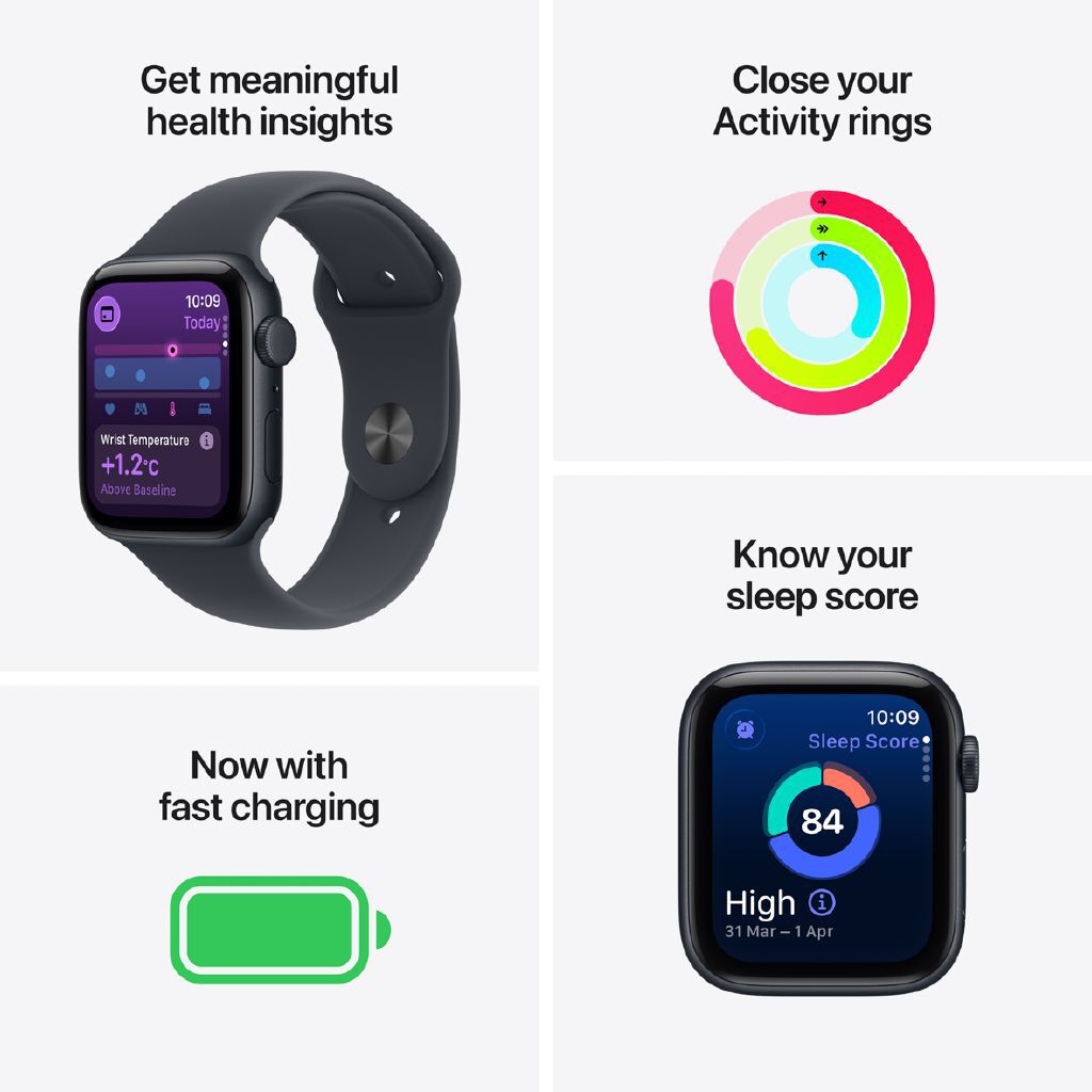 Apple Watch SE 3 Cellular 44mm Midnight Aluminum Sport Band