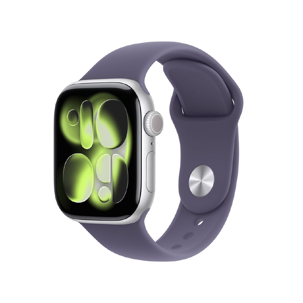 Apple Watch Series 11 Cellular 42mm Silver Aluminum Purple Fog Sport Band