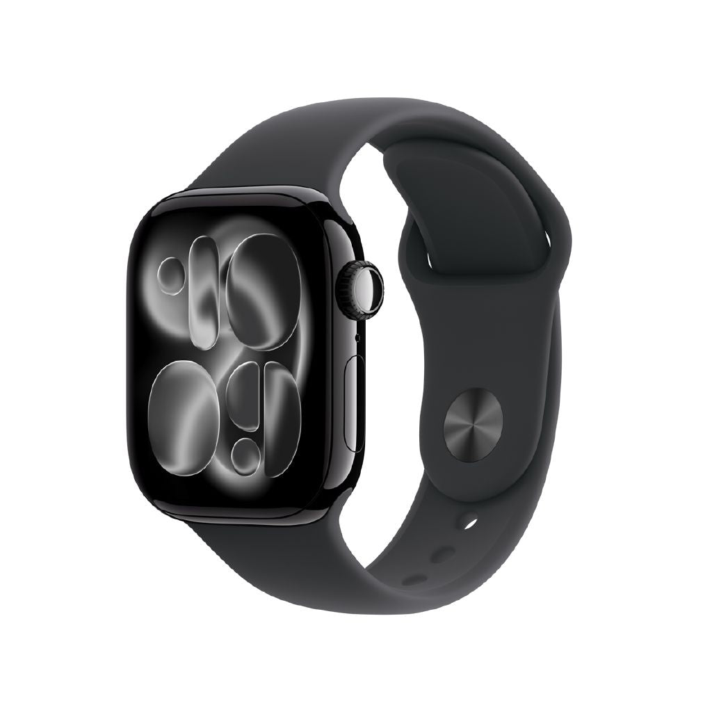 Apple Watch Series 11 GPS, 42mm Jet Black Aluminum Case, Sport Band S/M