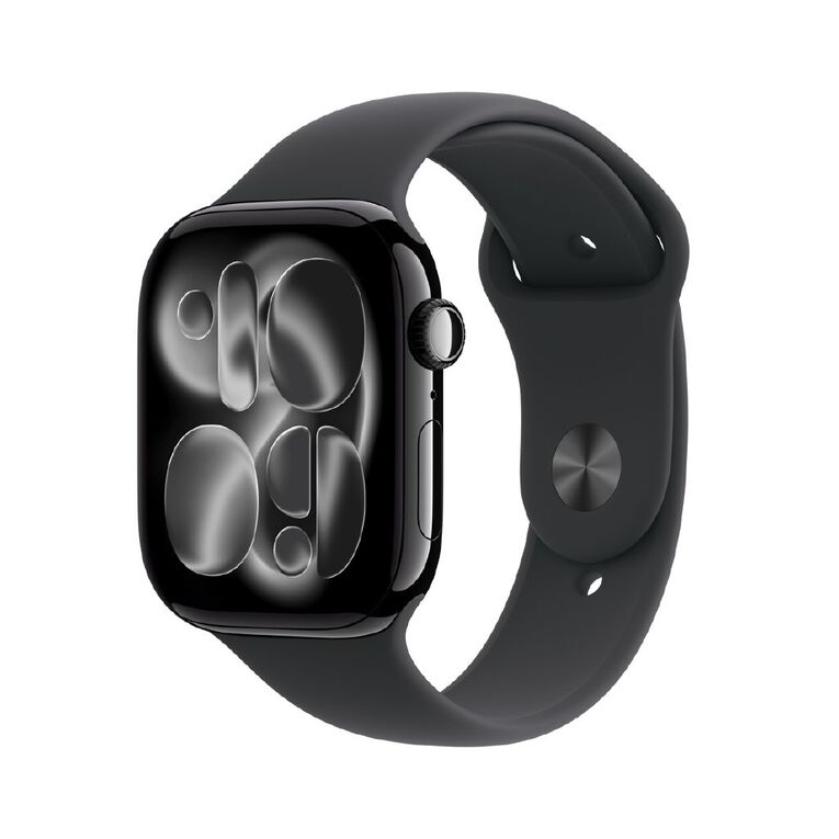 Apple Watch Series 11 GPS 46mm Jet Black Aluminimum Case with Black Sport Band M/L