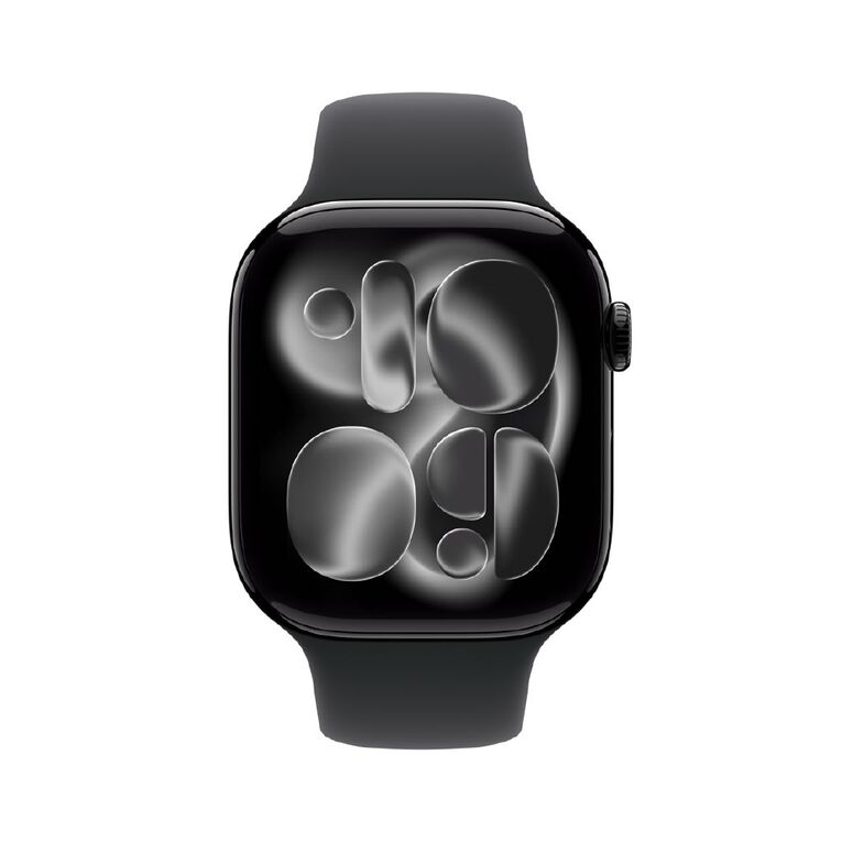 Apple Watch Series 11 GPS 46mm Jet Black Aluminimum Case with Black Sport Band M/L